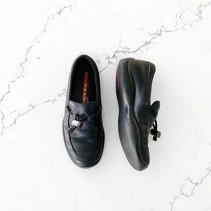 prada toggle loafers